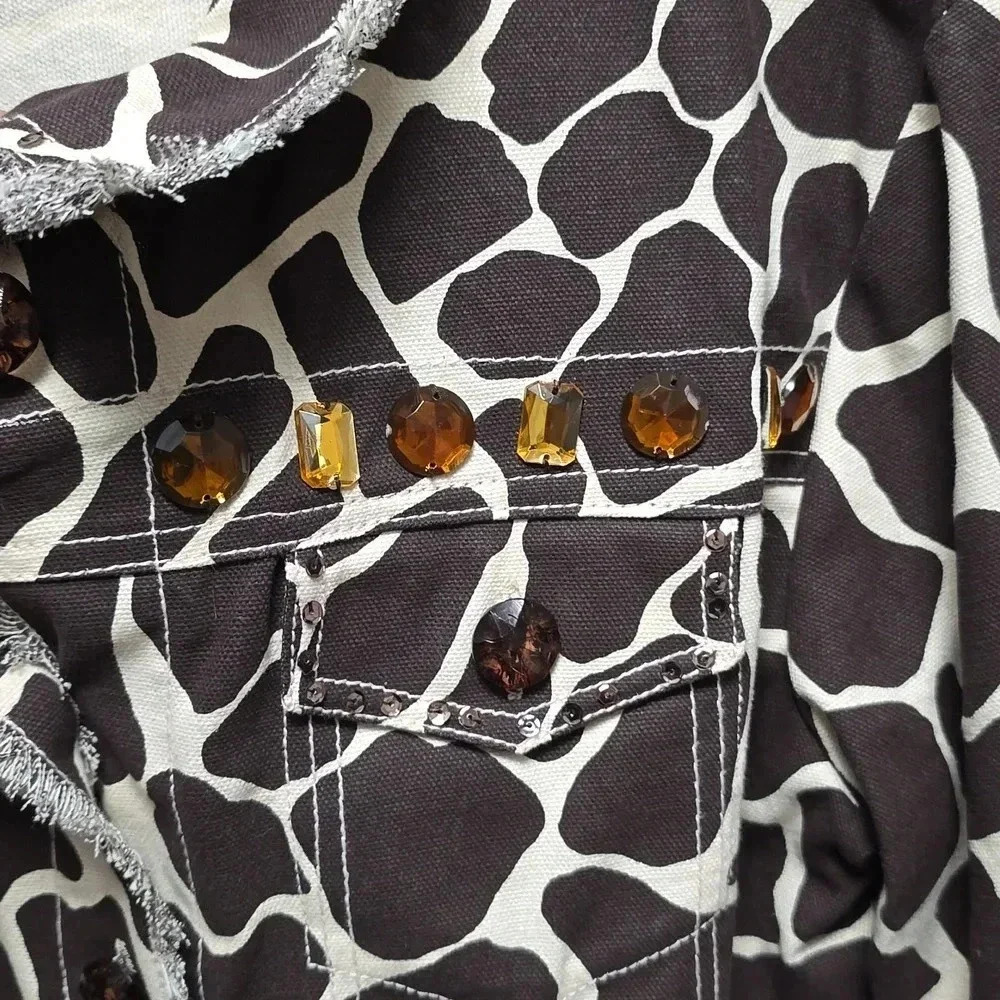 Step in Style | Animal Print | Brown White | Jacket | Size S - Picture 4 of 10